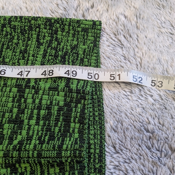 Ganni Melange Dress Midi Green Knit Long Sleeve Bodycon XS - Picture 11 of 11